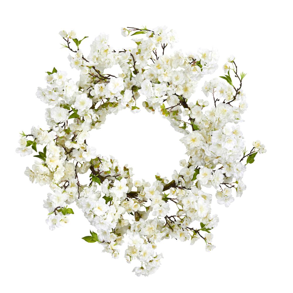 24in. Cherry Blossom Wreath. Picture 1