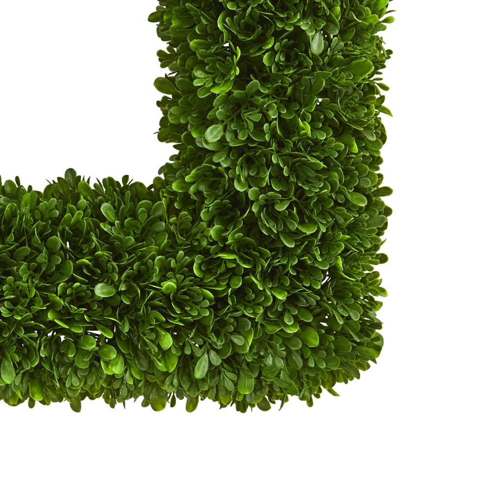 17in. Tea Leaf Square Wreath UV Resistant (Indoor/Outdoor). Picture 6