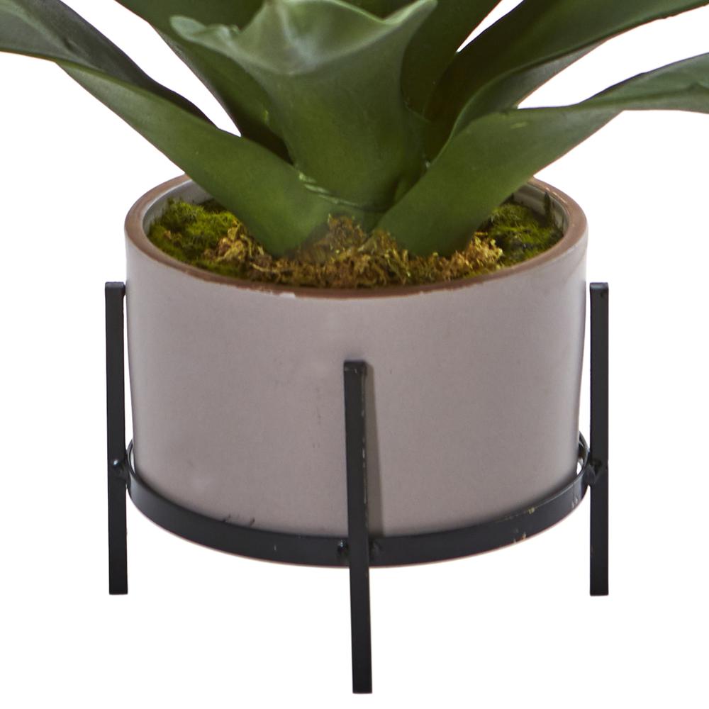 14in. Agave Succulent in Decorative Planter. Picture 2
