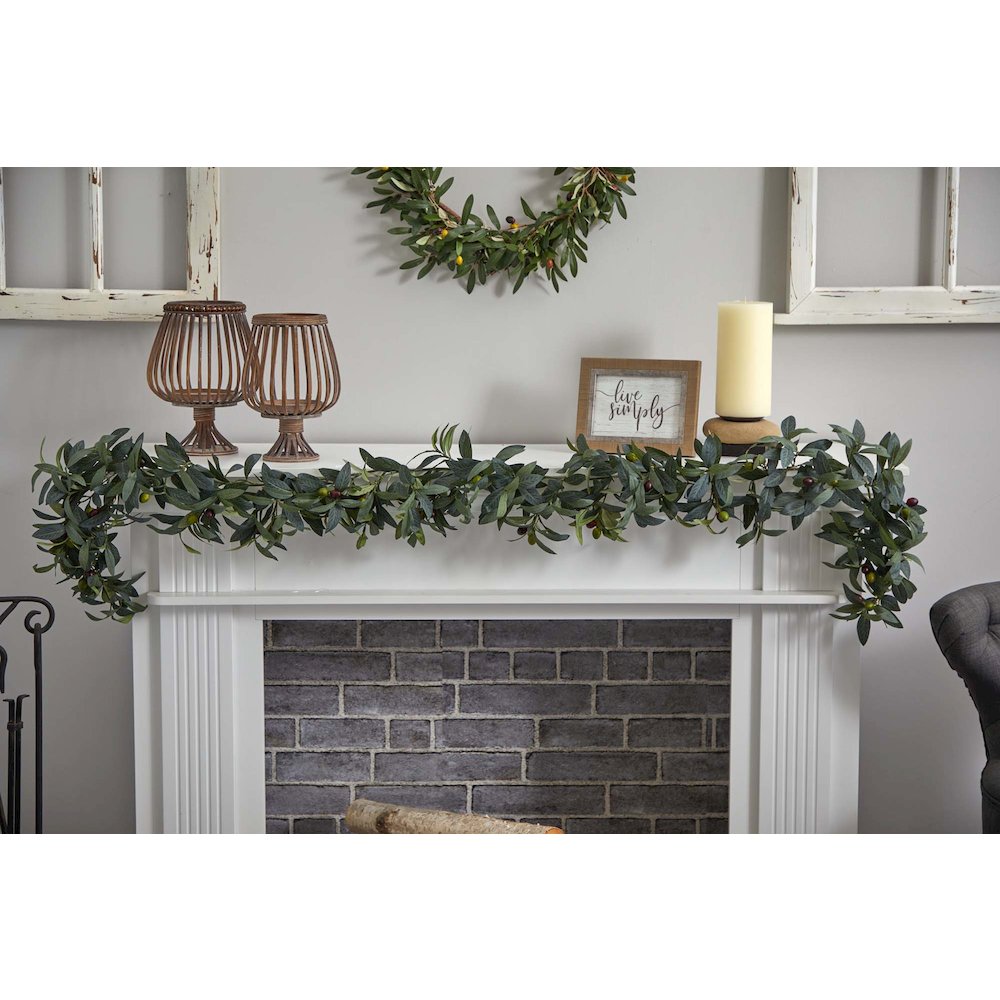 6.5ft. Olive Artificial Garland. Picture 3