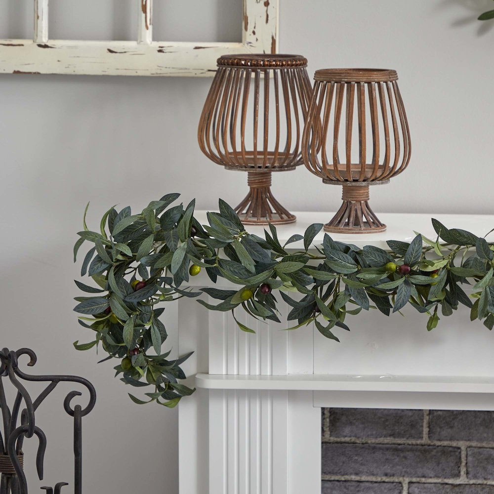 6.5ft. Olive Artificial Garland. Picture 4