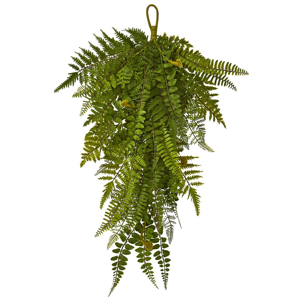 28in. Fern Artificial Teardrop (Set of 2). Picture 1