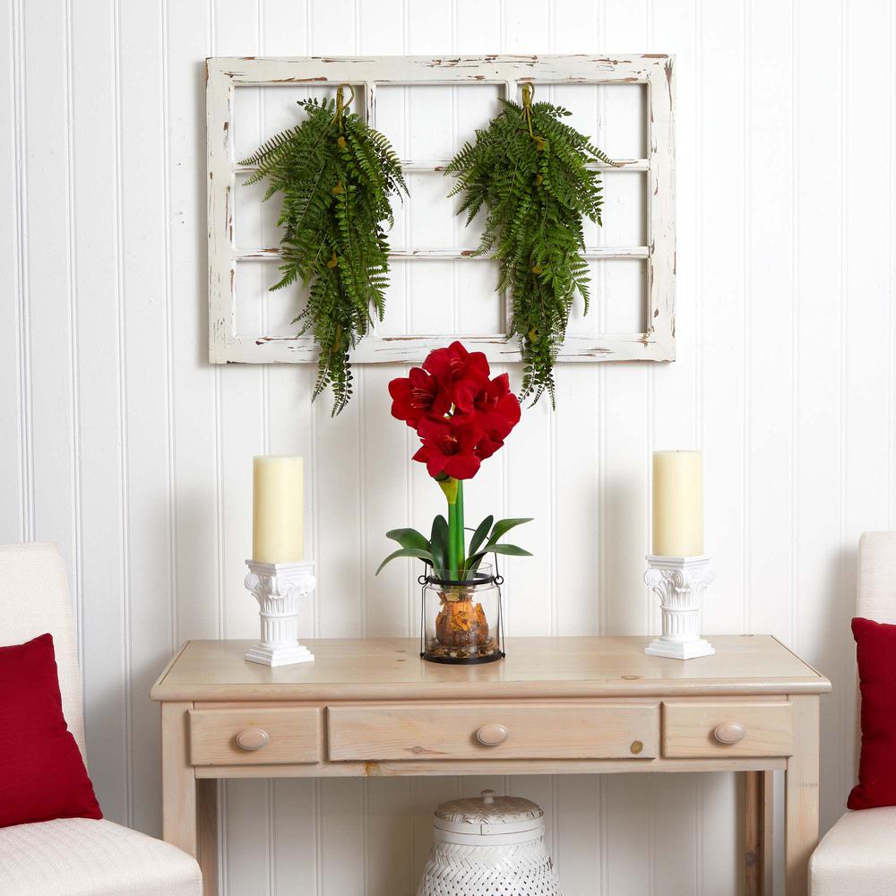 28in. Fern Artificial Teardrop (Set of 2). Picture 2