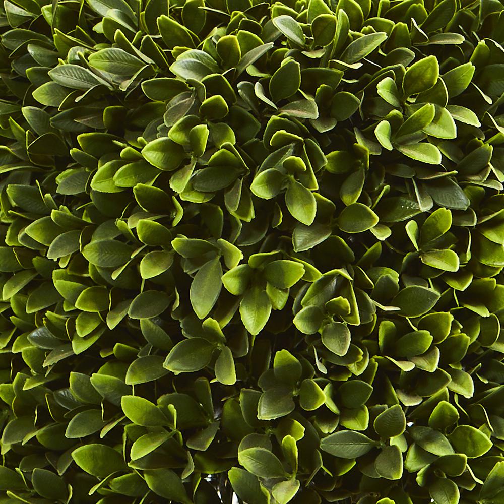 27in. Boxwood Artificial Plant in Black Planter (Indoor/Outdoor). Picture 3