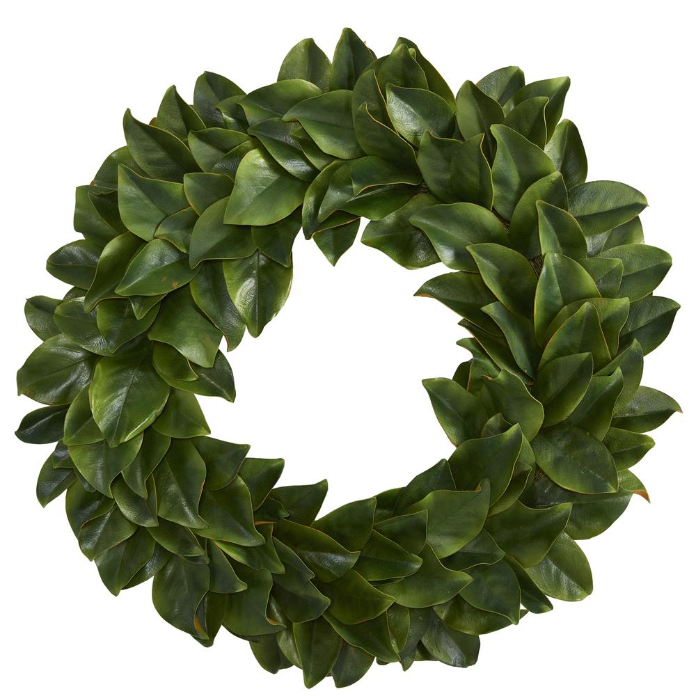 30in. Magnolia Artificial Wreath. Picture 1