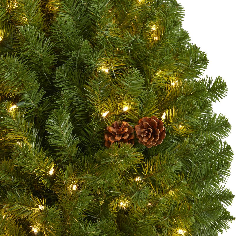 5ft. Giant Artificial Christmas Wreath with 280 Warm White Lights and Pine Cones. Picture 3