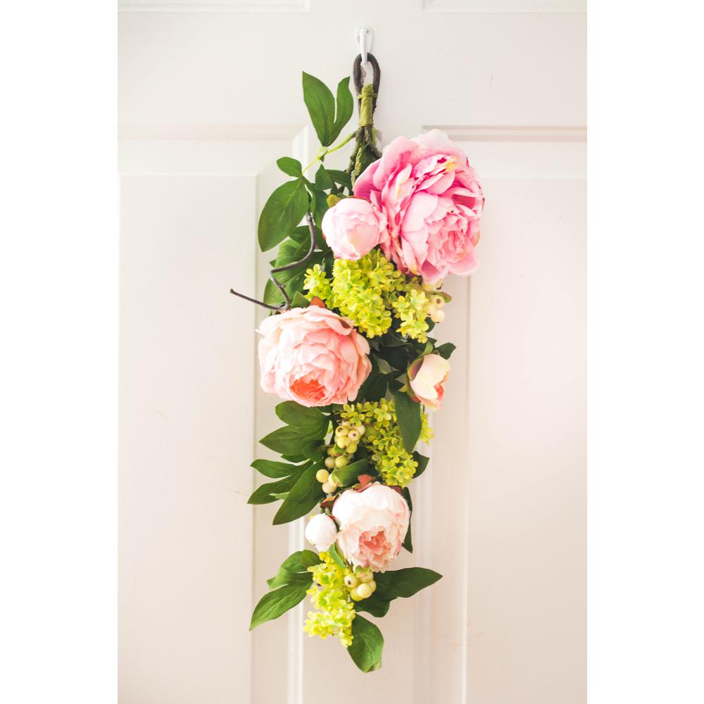 24in. Mixed Peony & Hydrangea Teardrop. Picture 2