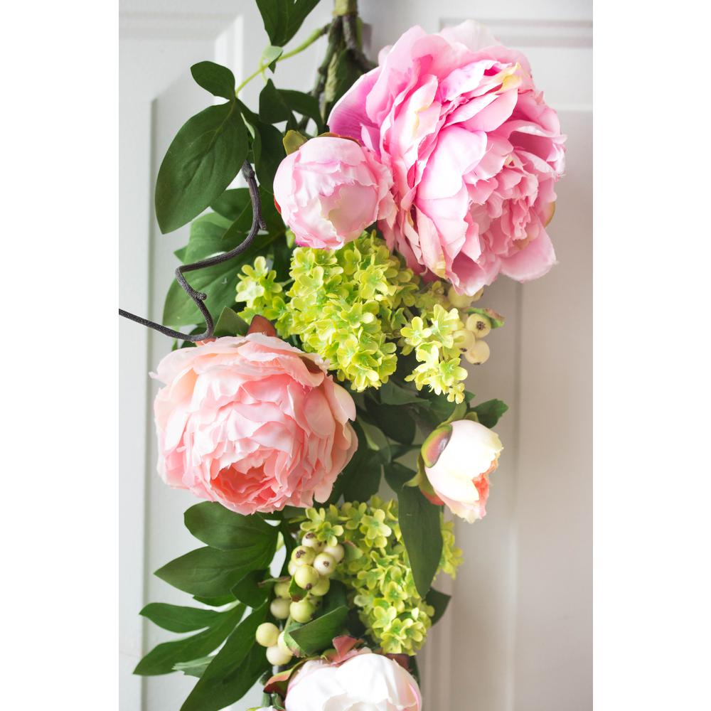 24in. Mixed Peony & Hydrangea Teardrop. Picture 3