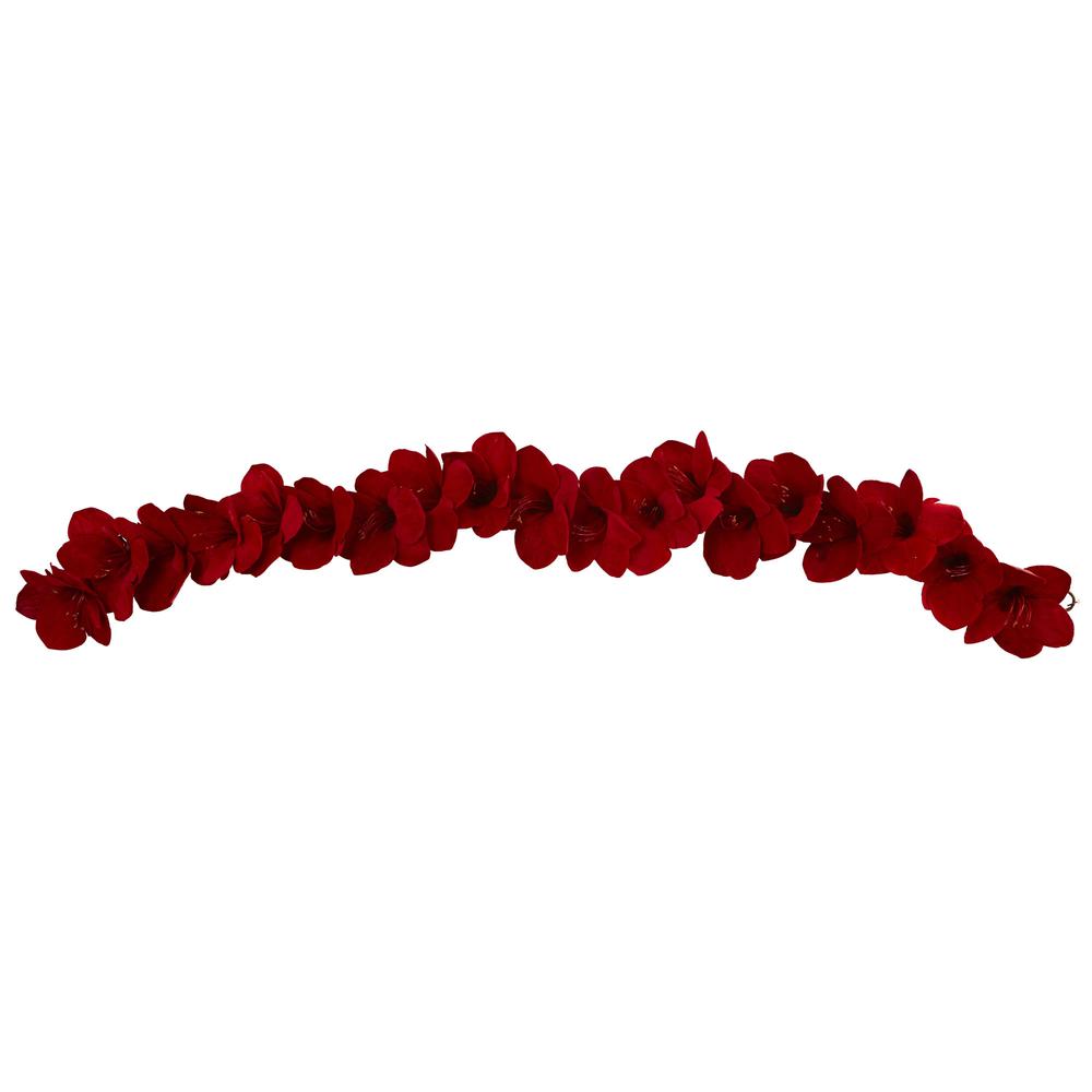 5ft. Amaryllis Silk Garland. Picture 1