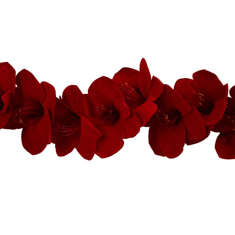 5ft. Amaryllis Silk Garland. Picture 2
