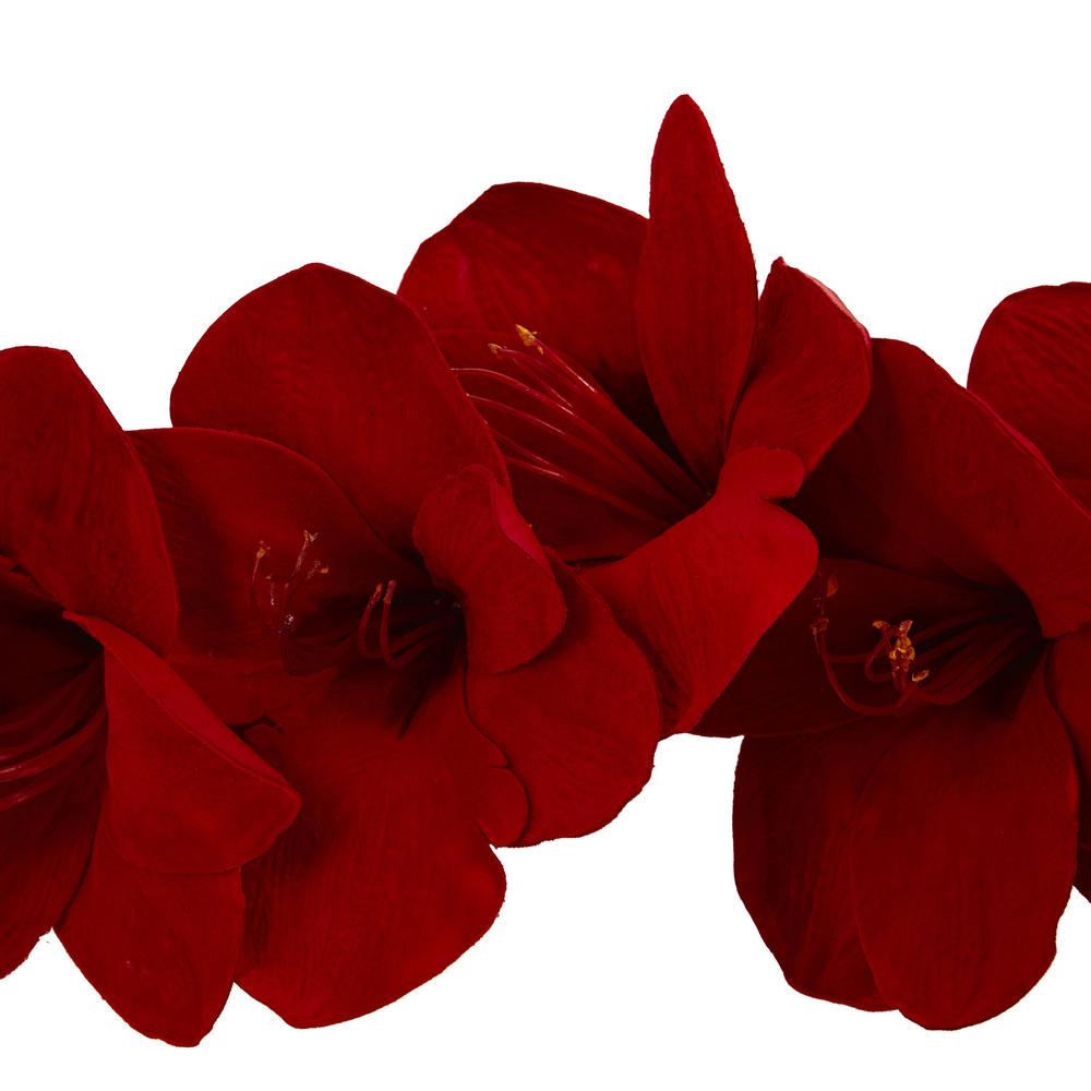 5ft. Amaryllis Silk Garland. Picture 3
