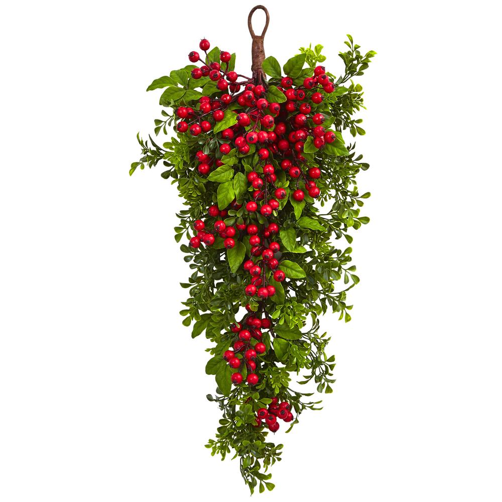 26in. Berry Boxwood Teardrop. Picture 5