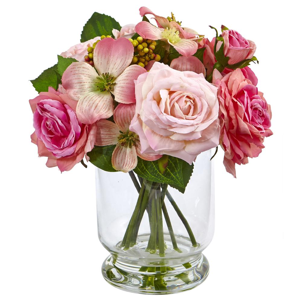 10in. Rose and Berry Arrangement. Picture 1