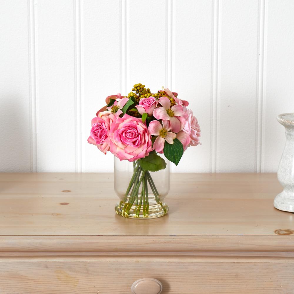 10in. Rose and Berry Arrangement. Picture 2