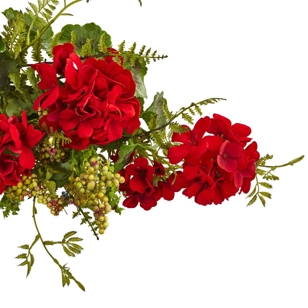 32in. Geranium and Berry Swag. Picture 3