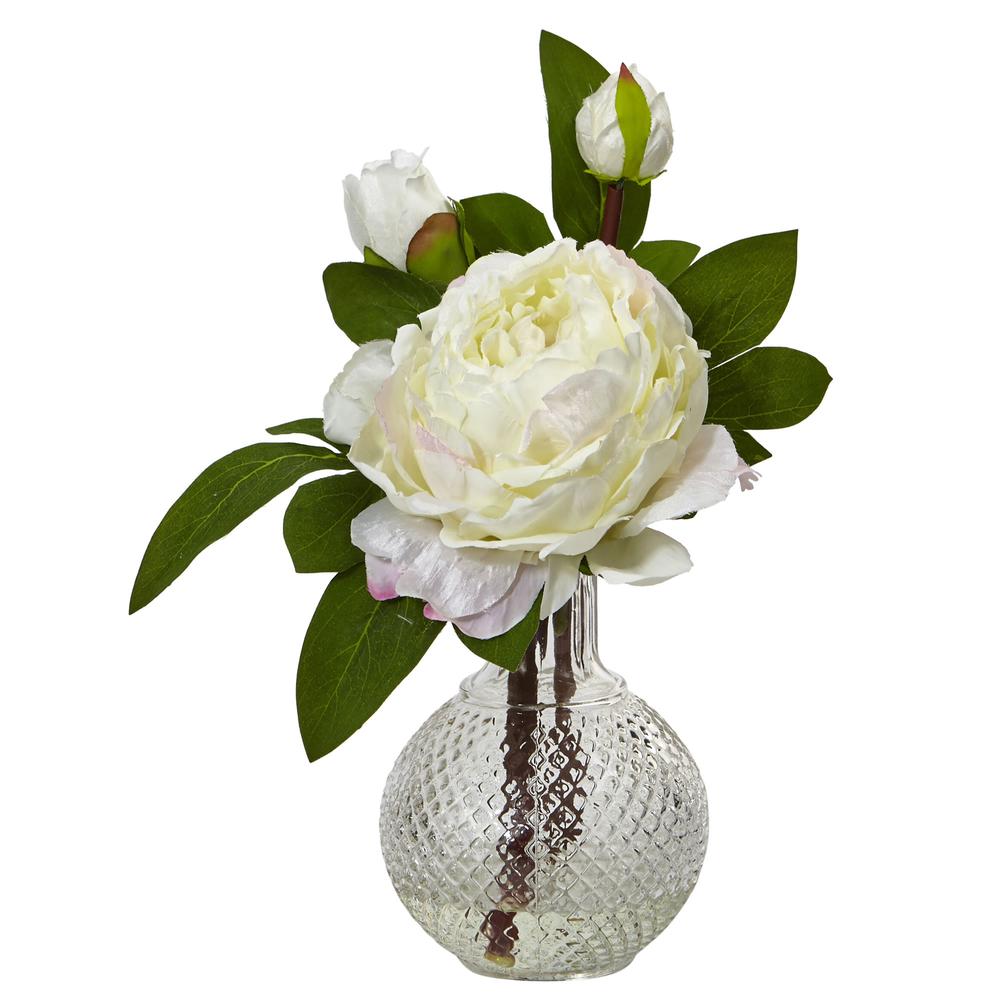 11in. Peony with Vase (Set of 2). Picture 1