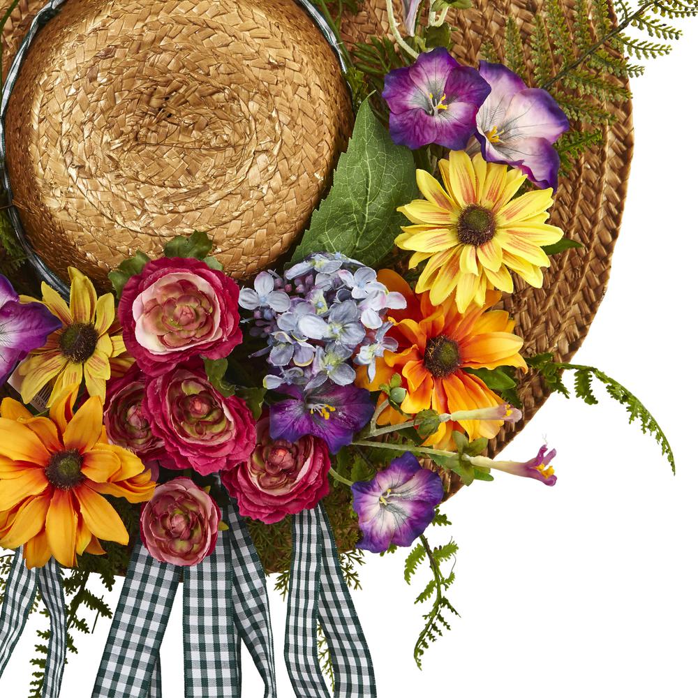 Mixed Flower Hat Wreath. Picture 2
