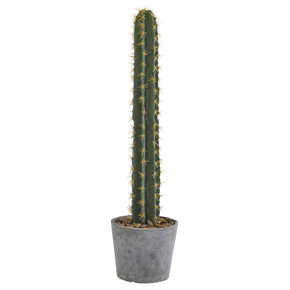 41in. Cactus in Stone Planter Artificial Plant. Picture 1