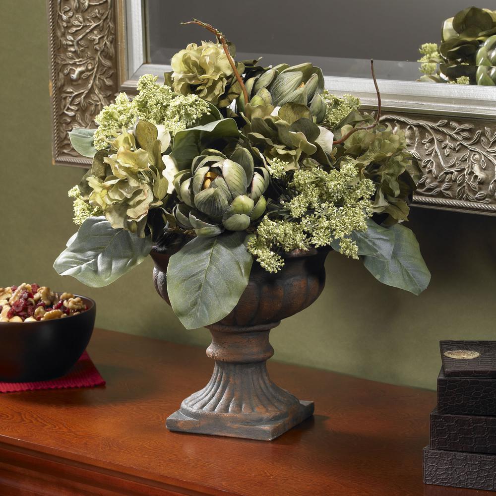 Artichoke Centerpiece Silk Flower Arrangement. Picture 2