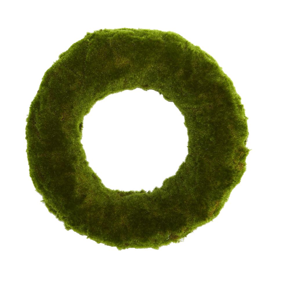 18in. Moss Artificial Wreath. Picture 1