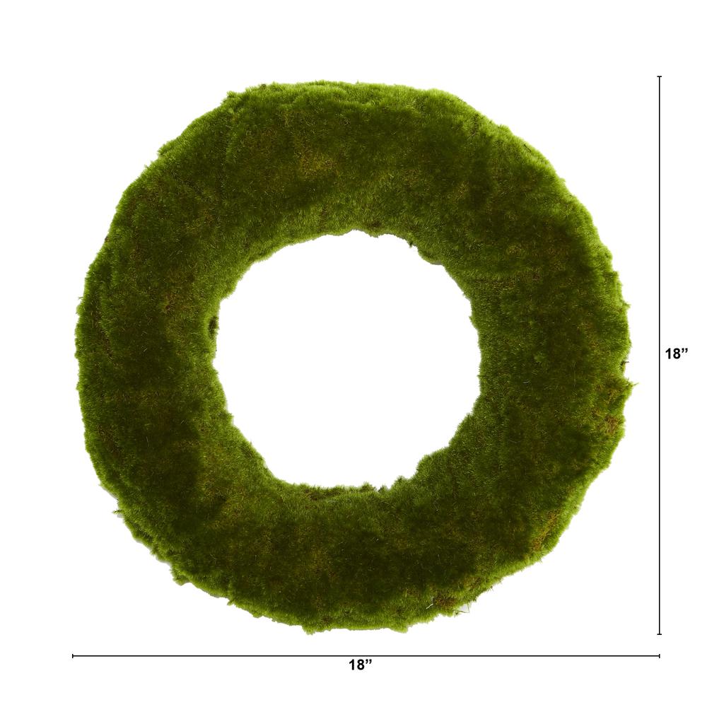 18in. Moss Artificial Wreath. Picture 3