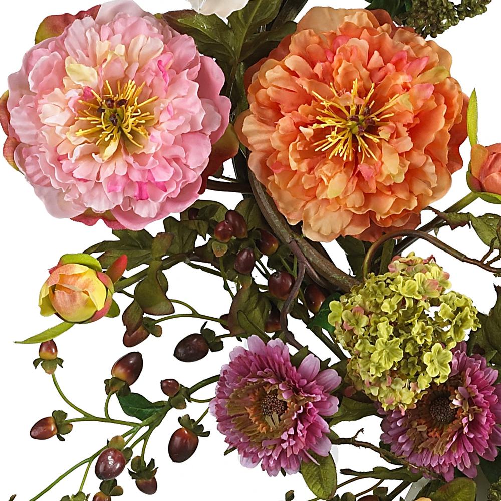 24in. Peony Wreath. Picture 2