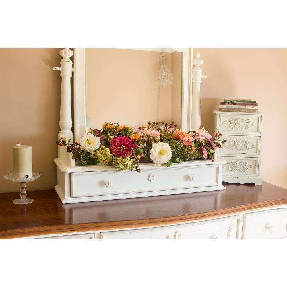 Mixed Peony Centerpiece Silk Flower Arrangement. Picture 7