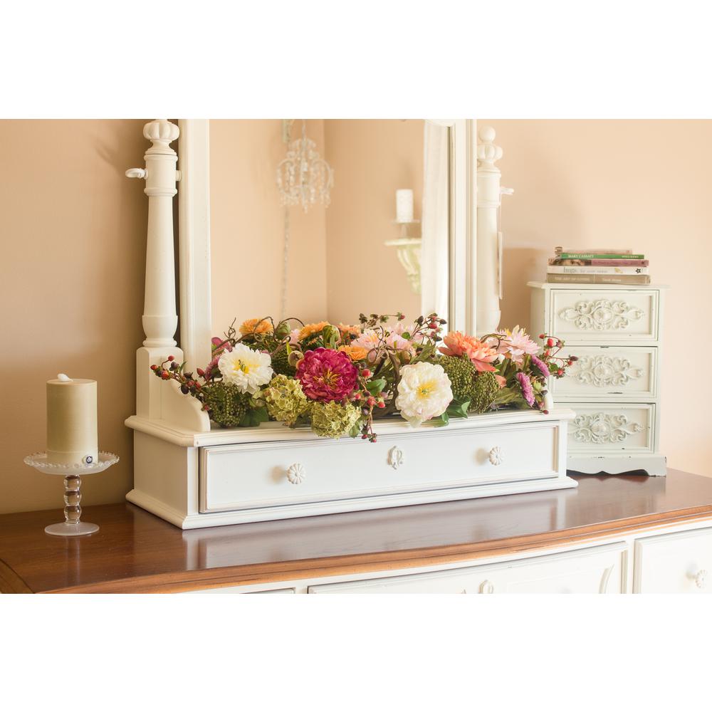 Mixed Peony Centerpiece Silk Flower Arrangement. Picture 2