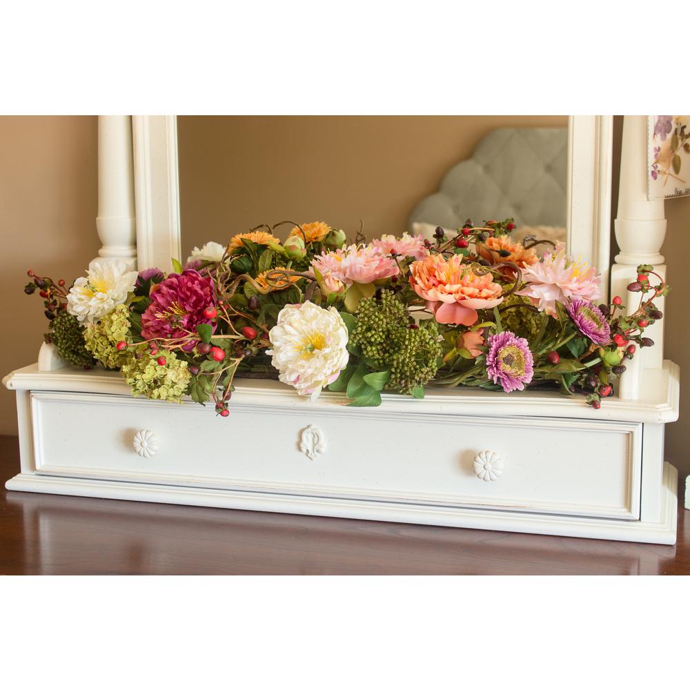 Mixed Peony Centerpiece Silk Flower Arrangement. Picture 3