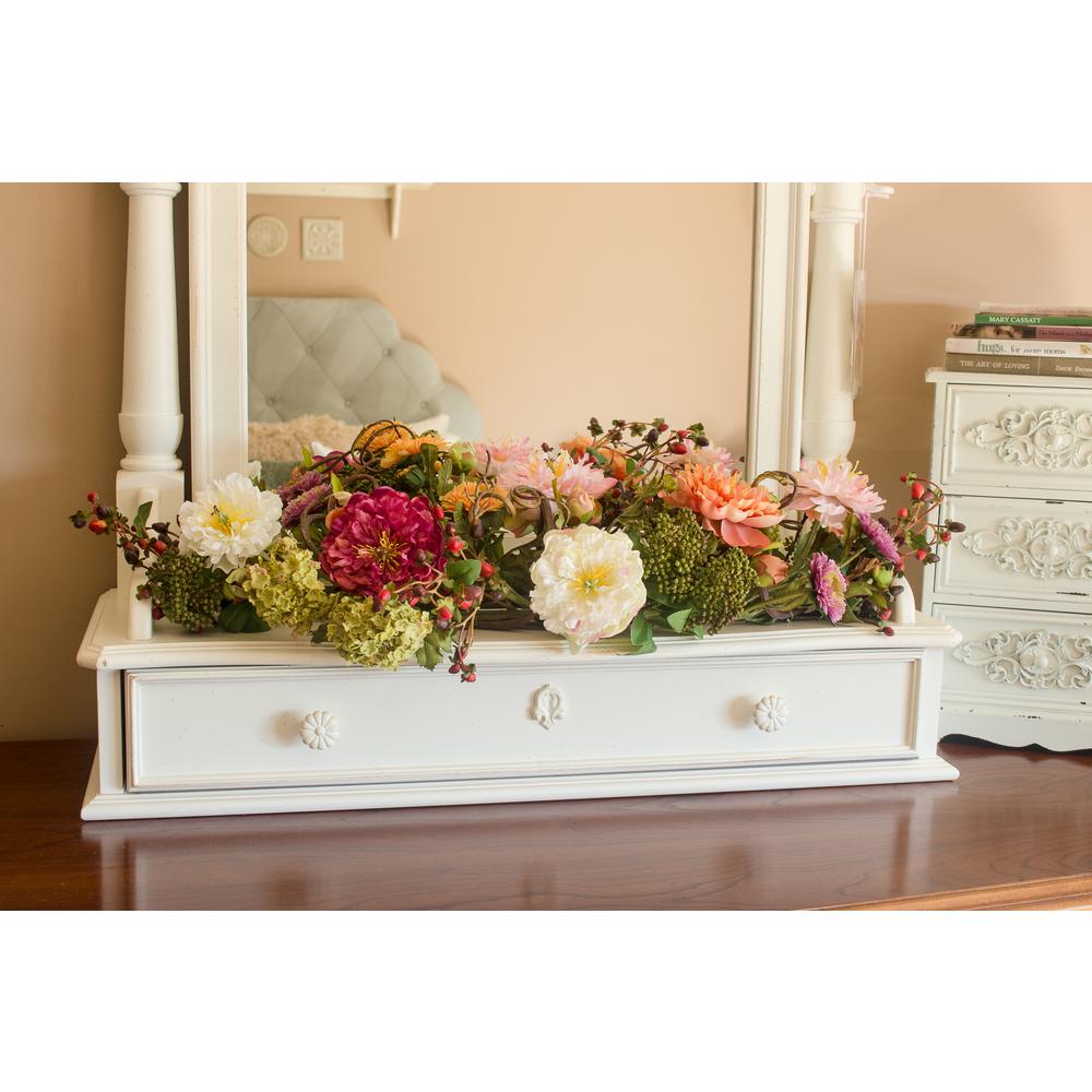 Mixed Peony Centerpiece Silk Flower Arrangement. Picture 4