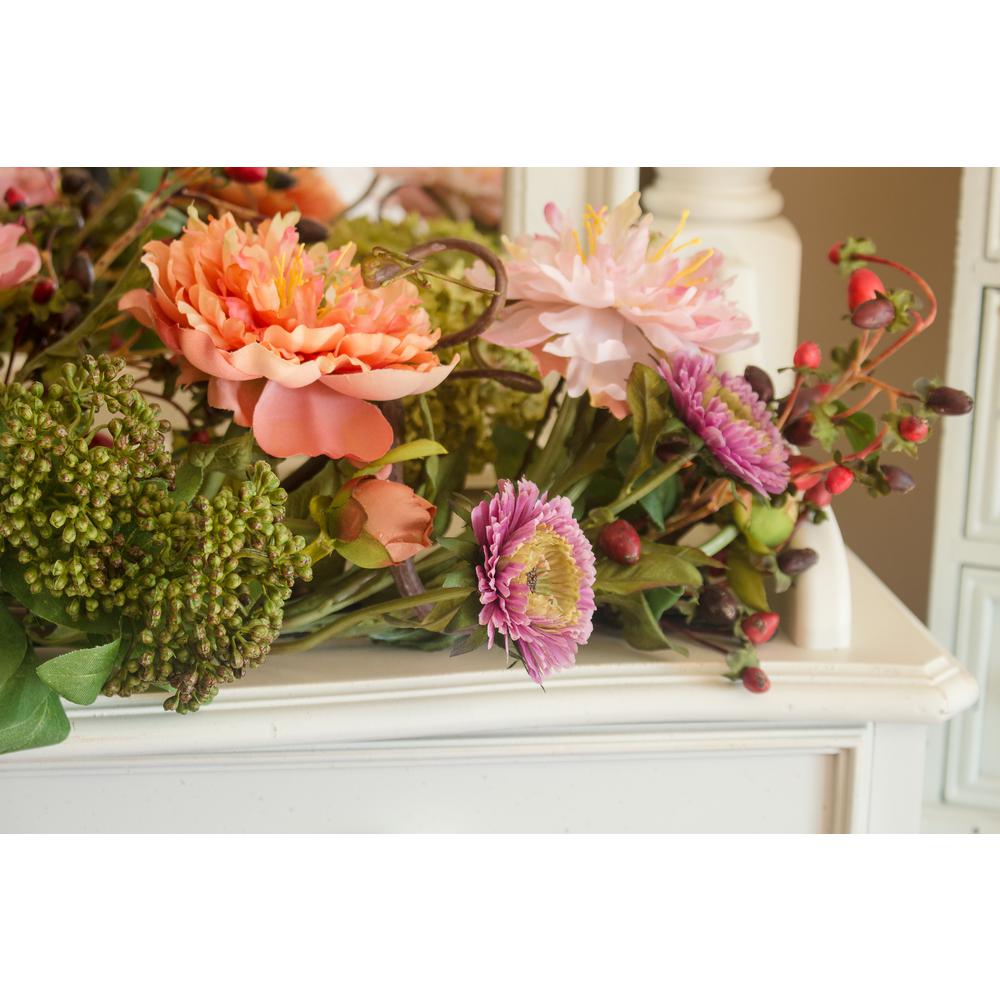Mixed Peony Centerpiece Silk Flower Arrangement. Picture 6