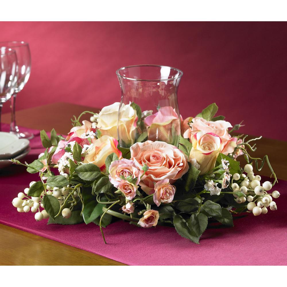 Rose Candelabrum Silk Flower Arrangement. Picture 2