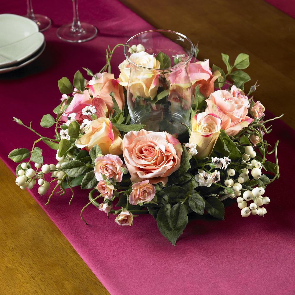 Rose Candelabrum Silk Flower Arrangement. Picture 4