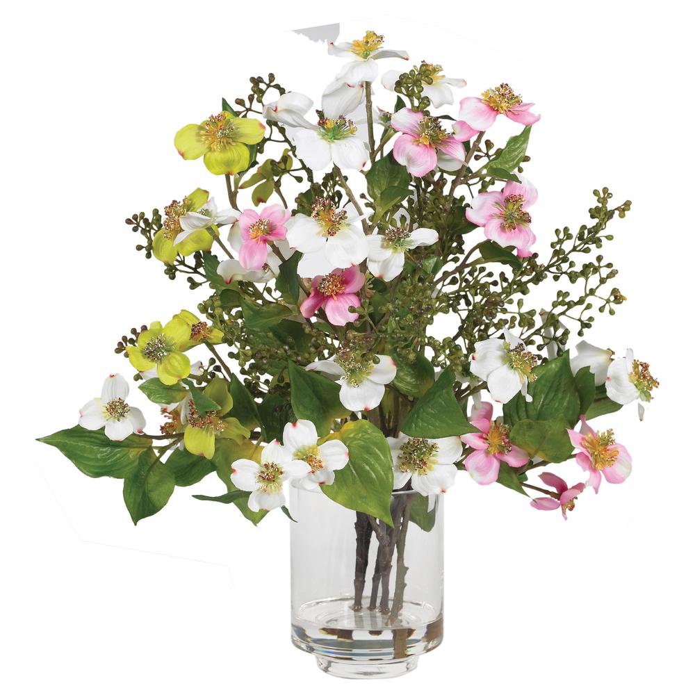 Dogwood Silk Flower Arrangement. Picture 1