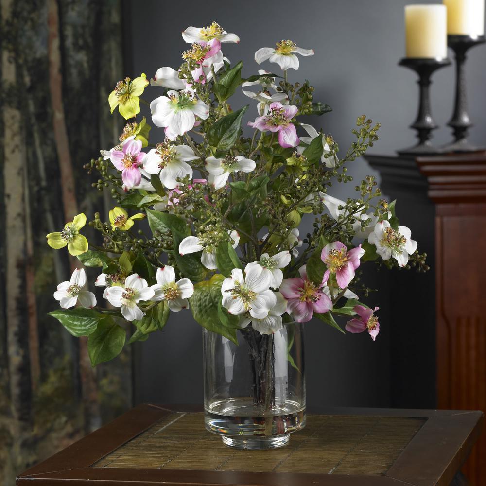 Dogwood Silk Flower Arrangement. Picture 2