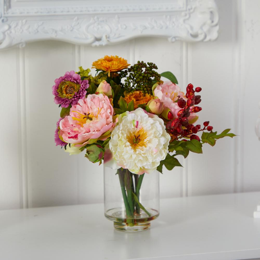Peony Silk Arrangement. Picture 2