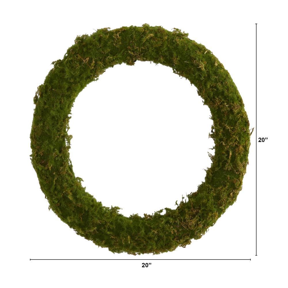 20in. Moss Artificial Wreath. Picture 2