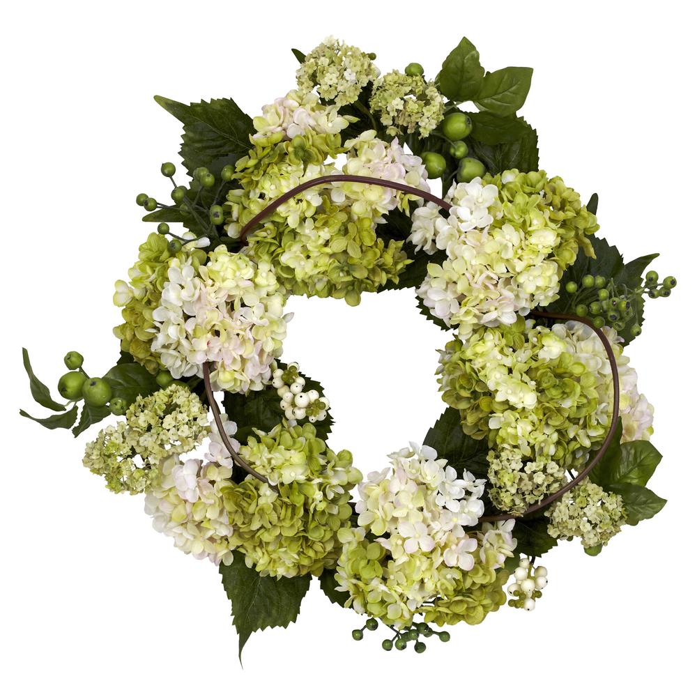 22" Hydrangea Wreath. Picture 1