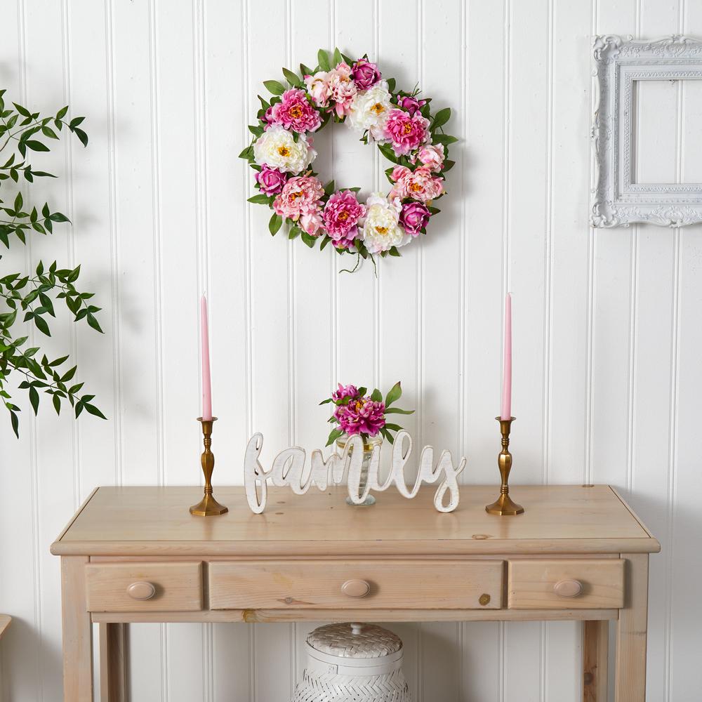 22in. Peony Wreath. Picture 2