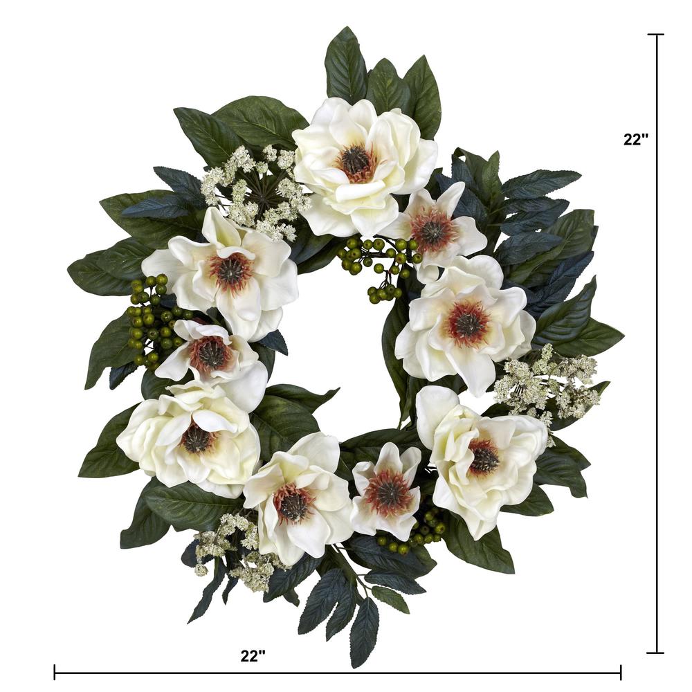 22in. Magnolia Wreath. Picture 4