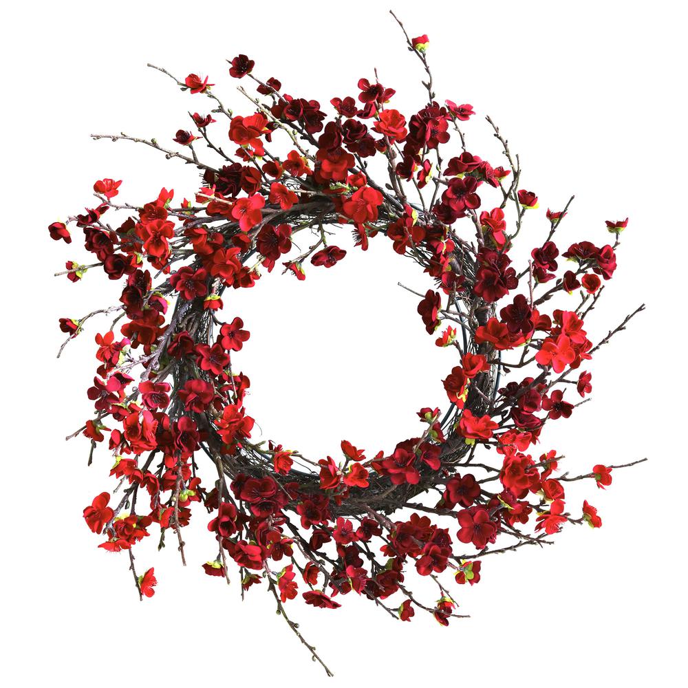 24in. Plum Blossom Wreath. Picture 3
