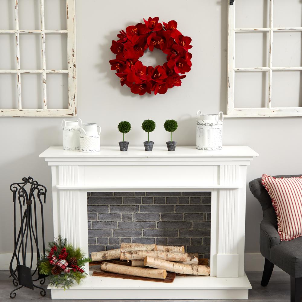 22in. Amaryllis Wreath. Picture 5
