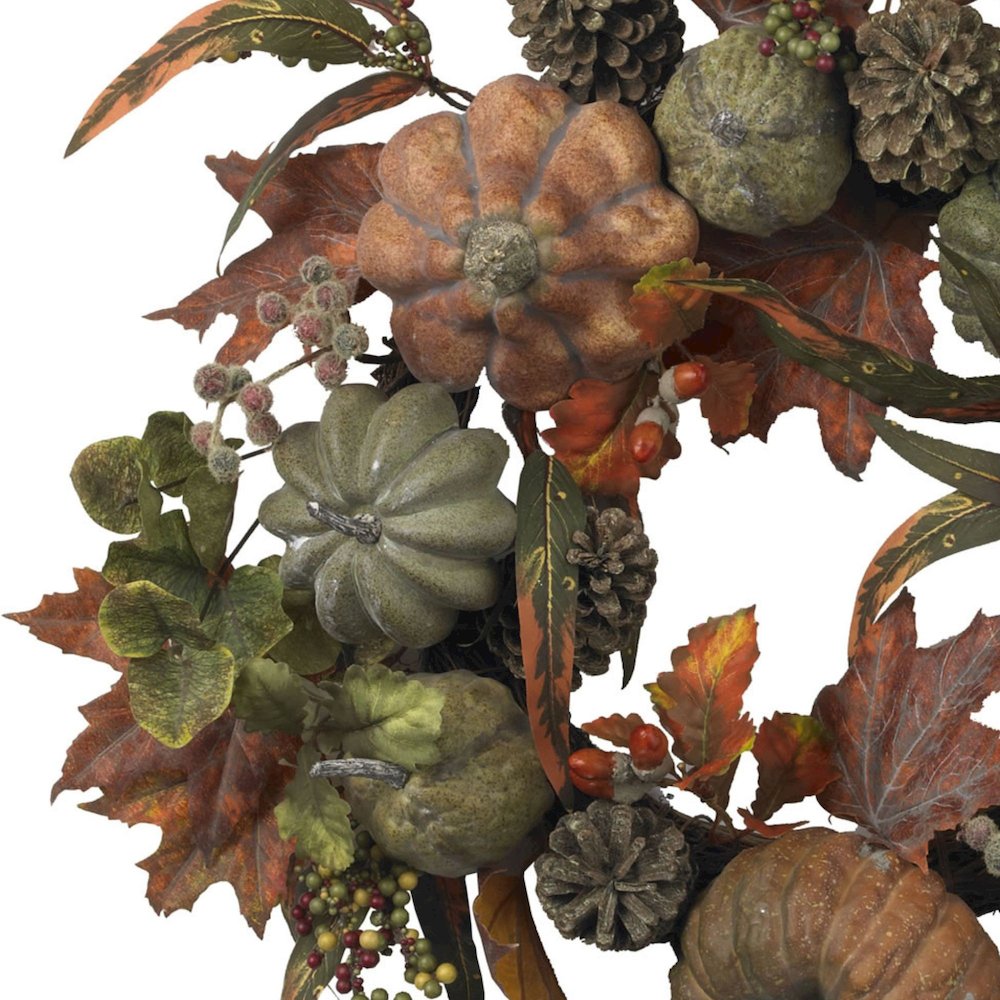 24in. Pumpkin & Gourd Wreath. Picture 3