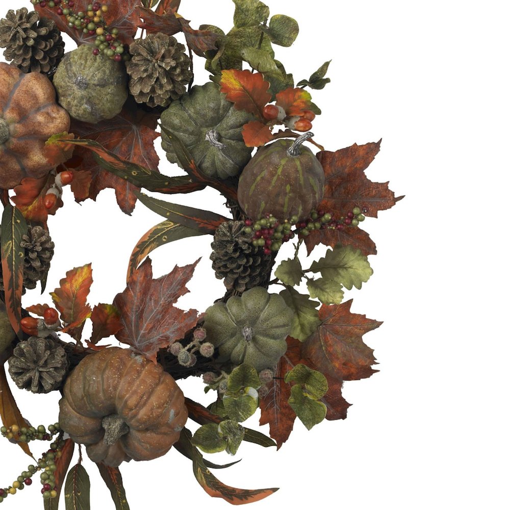 24in. Pumpkin & Gourd Wreath. Picture 2