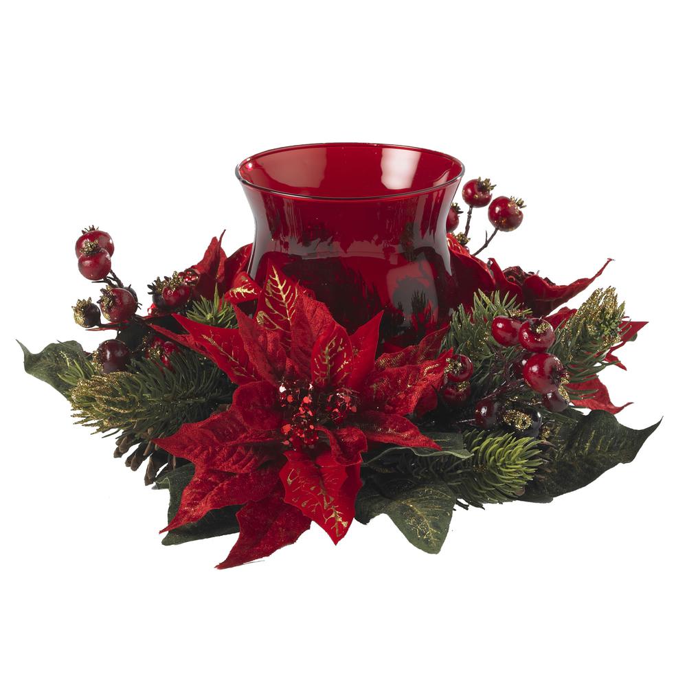 Poinsettia & Berry Candelabrum. Picture 5