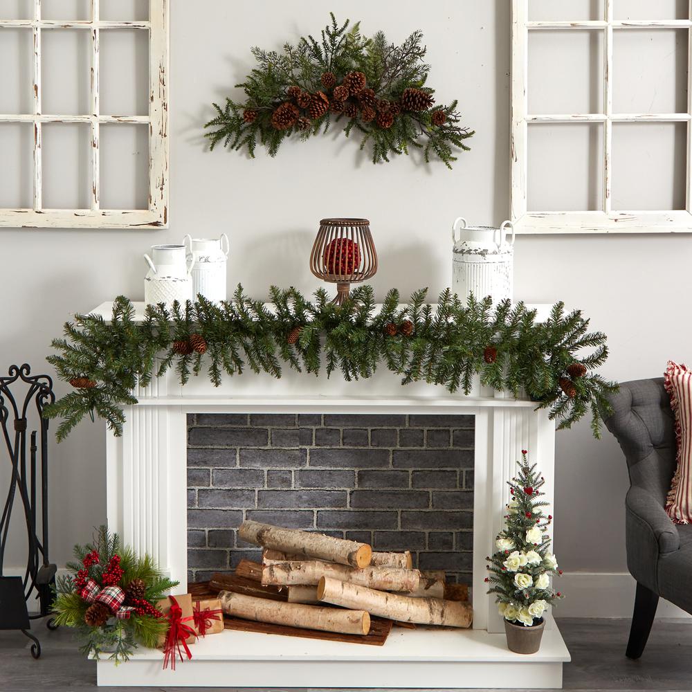 30in. Pine & Pinecone Swag. Picture 3