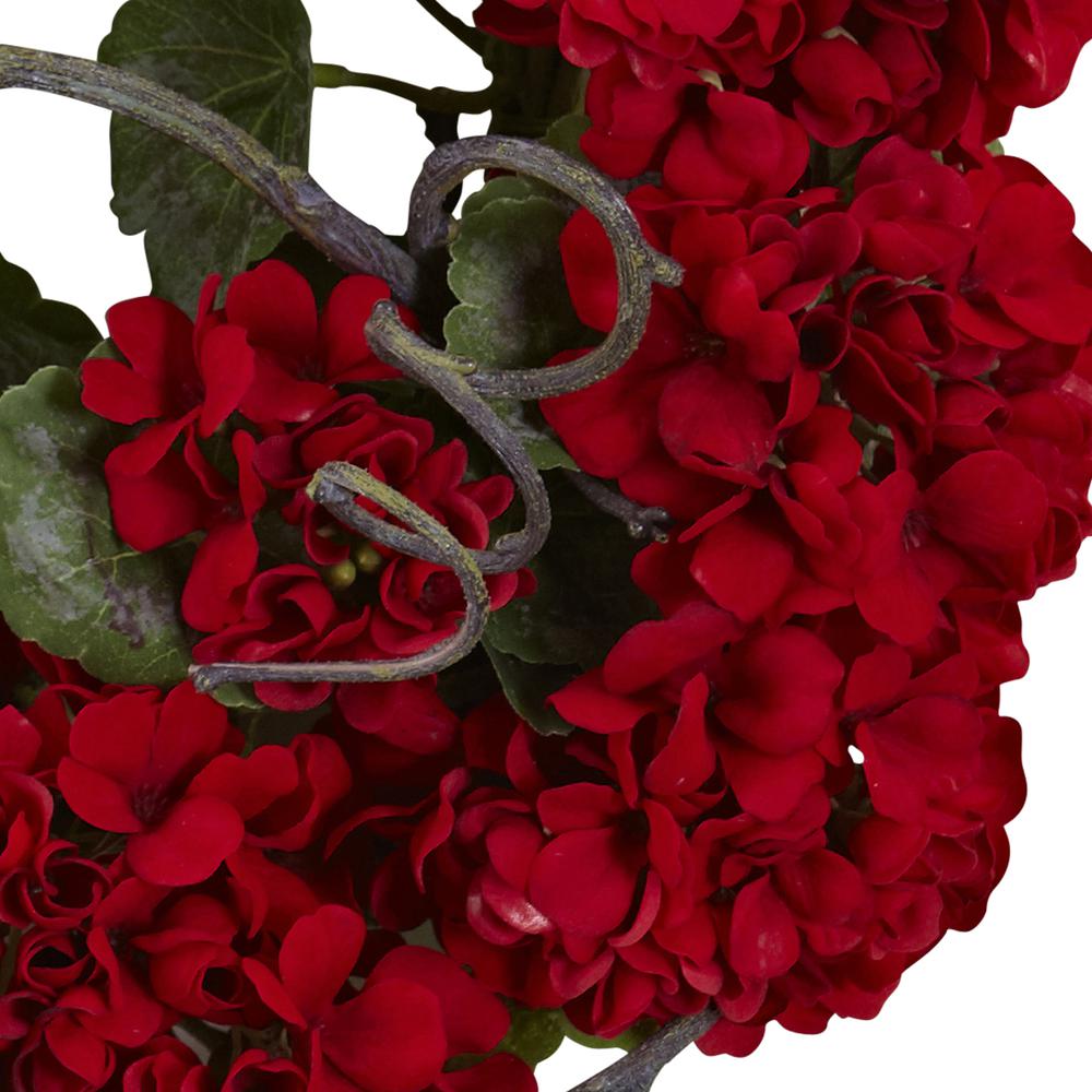 17in. Geranium Wreath. Picture 3