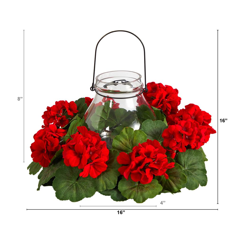 16in. Artificial Geranium Candelabrum. Picture 2