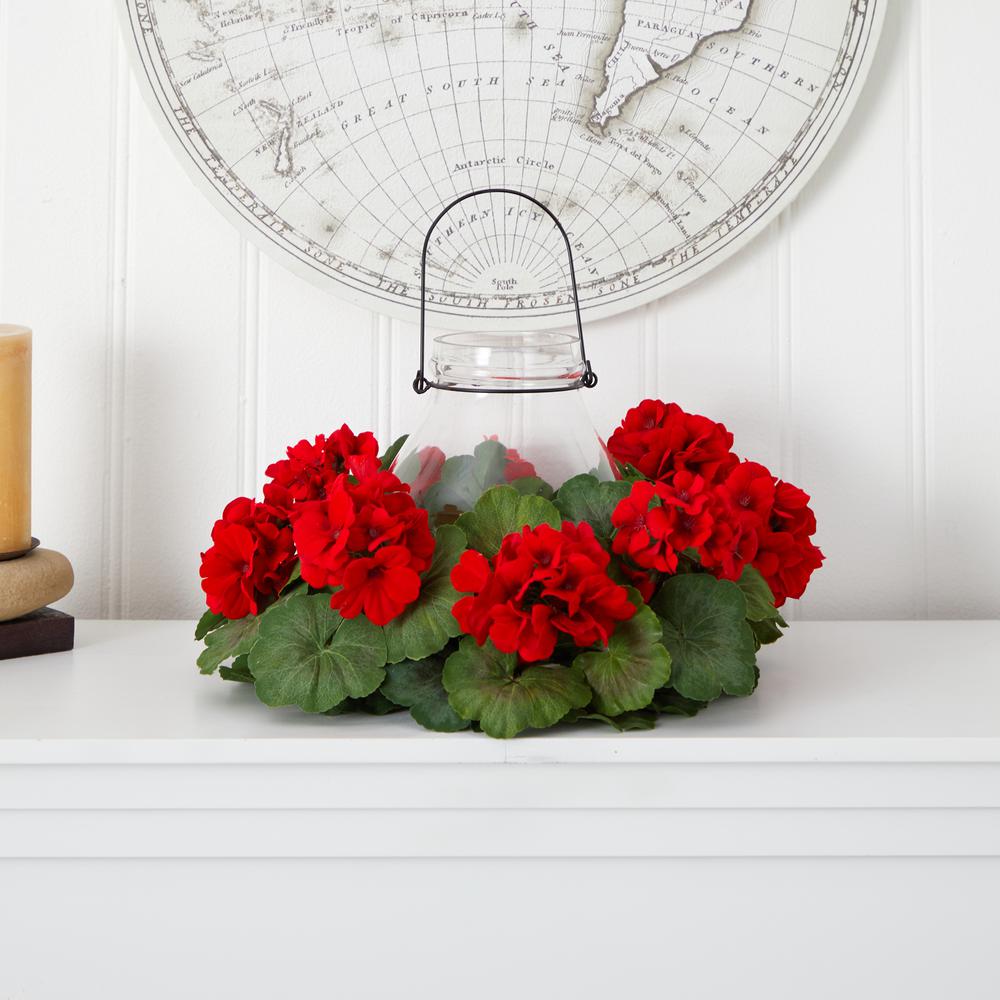 16in. Artificial Geranium Candelabrum. Picture 5