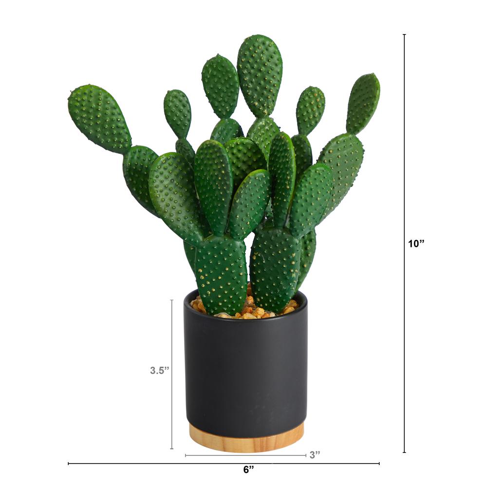 10in. Cactus Succulent Artificial Plant in Planter. Picture 2